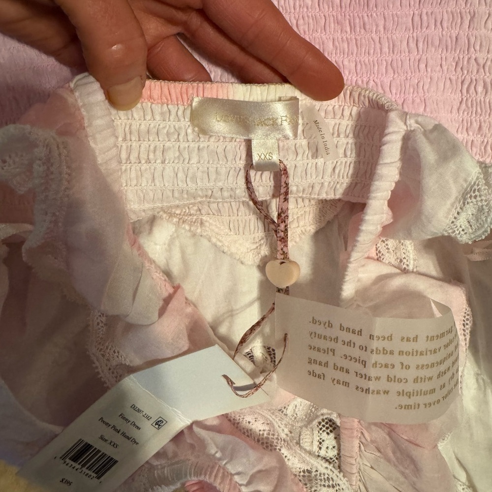 LoveShackFancy Peony Pink Hand Dyed Finny Dress - Picture 6 of 6